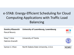 Slides - Dzmitry Kliazovich