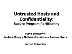 Secure Program Partitioning