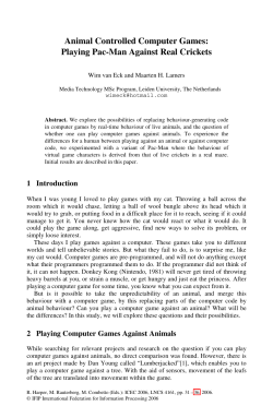 LNCS 4161 - Animal Controlled Computer Games: Playing Pac