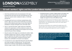 EU exit: workers` rights and the London labour market