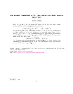 the hilbert transform along finite order lacunary sets of
