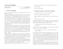 Common Knowledge