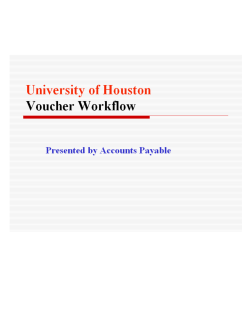 Voucher Workflow - University of Houston