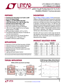 LTC2862/LTC2863/LTC2864/LTC2865 - &plusmn;60V