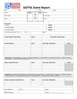 GCFYSL Game Report
