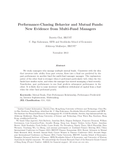 Performance-Chasing Behavior and Mutual Funds