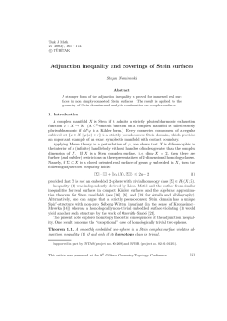 Adjunction inequality and coverings of Stein
