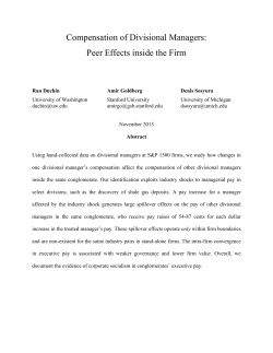 Compensation of Divisional Managers: Peer Effects inside the Firm