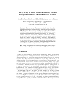 Supporting Human Decision-Making Online using Information