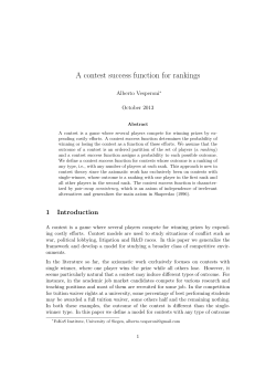 A contest success function for rankings