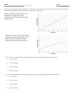 Name: Date: Increasing and Decreasing Functions 8th Grade