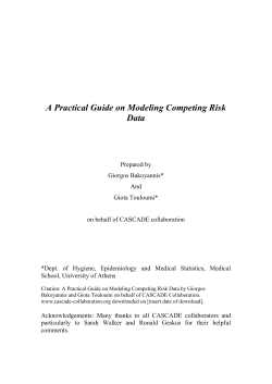 A Practical Guide on Modeling Competing Risk Data