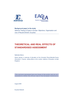 theoretical and real effects of standardised assessment