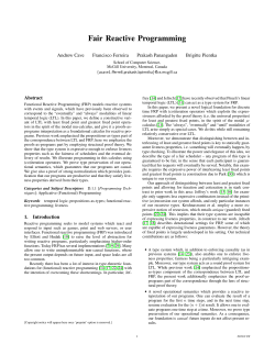 Fair Reactive Programming - McGill School Of Computer Science