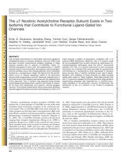 The &alpha;7 Nicotinic Acetylcholine Receptor Subunit Exists in Two