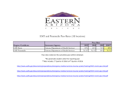 EMT and Paramedic Pass Rates (All locations)