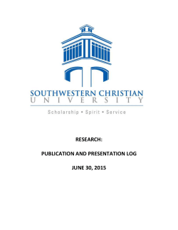 research - Southwestern Christian University