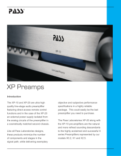 pass XP Preamps pass