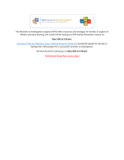 Talk Read Sing Play every day! - St. John Bosco Catholic School