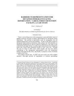 Barriers to Representation for Detained Immigrants Facing