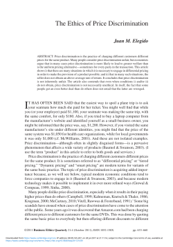 The Ethics of Price Discrimination