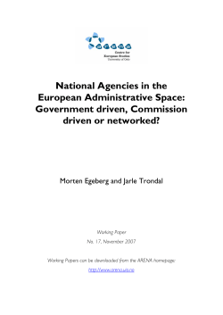 ARENA Working Papers - ARENA Centre for European Studies