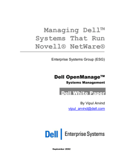 Managing Dell Systems That Run Novell Netware