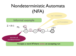 Nondeterministic Automata (NFA)