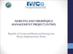 neretva and trebi&scaron;njica management project