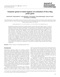 Computer games to teach hygiene: an evaluation