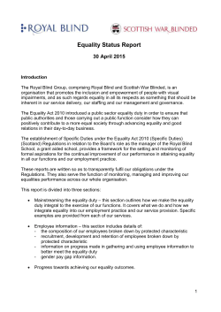 Equality Status Report