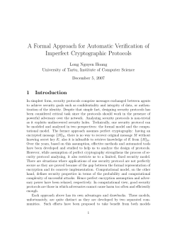 A Formal Approach for Automatic Verification of Imperfect