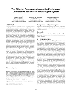 The Effect of Communication on the Evolution of Cooperative