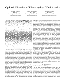 Optimal Allocation of Filters against DDoS Attacks
