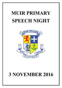 Junior Speech Night Programme 2016