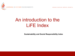 Sustainability and Social Responsibility Index