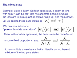 pure spin state operators