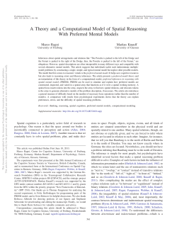 A Theory and a Computational Model of Spatial Reasoning With