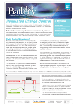 Battery Talk-Regulated Charge Control