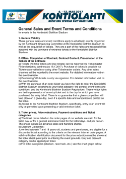 General Sales and Event Terms and Conditions