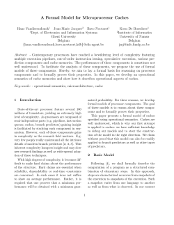 A Formal Model for Microprocessor Caches