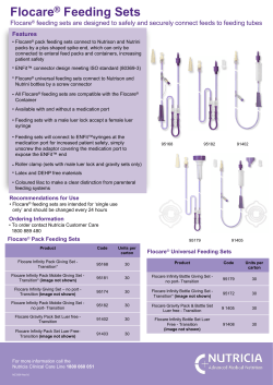 Flocare&reg; Feeding Sets