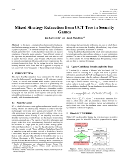 Mixed Strategy Extraction from UCT Tree in Security Games