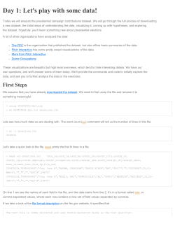 Let`s play with some data!