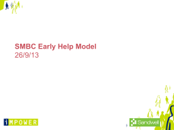 SMBC Early Help Model 26/9/13