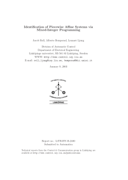Identification of Piecewise Affine Systems via Mixed