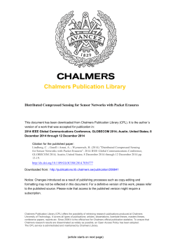 Distributed Compressed Sensing for Sensor Networks with Packet
