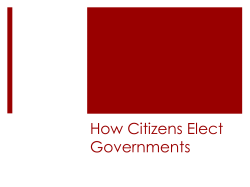 How Citizens Elect Governments
