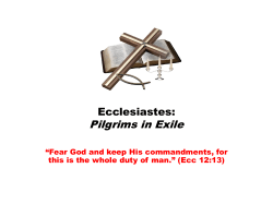 Pilgrims in Exile - Grace Reformed Fellowship