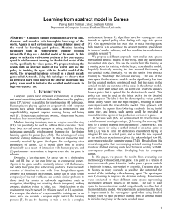 Learning from abstract model in Games